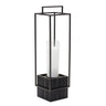 Wood candle holder with metal frame 24"h