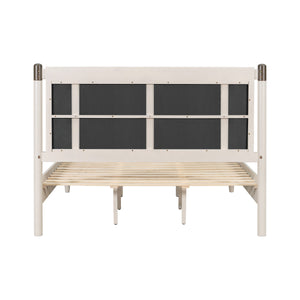 Solid Wood Queen Bed - Heavy Duty Support