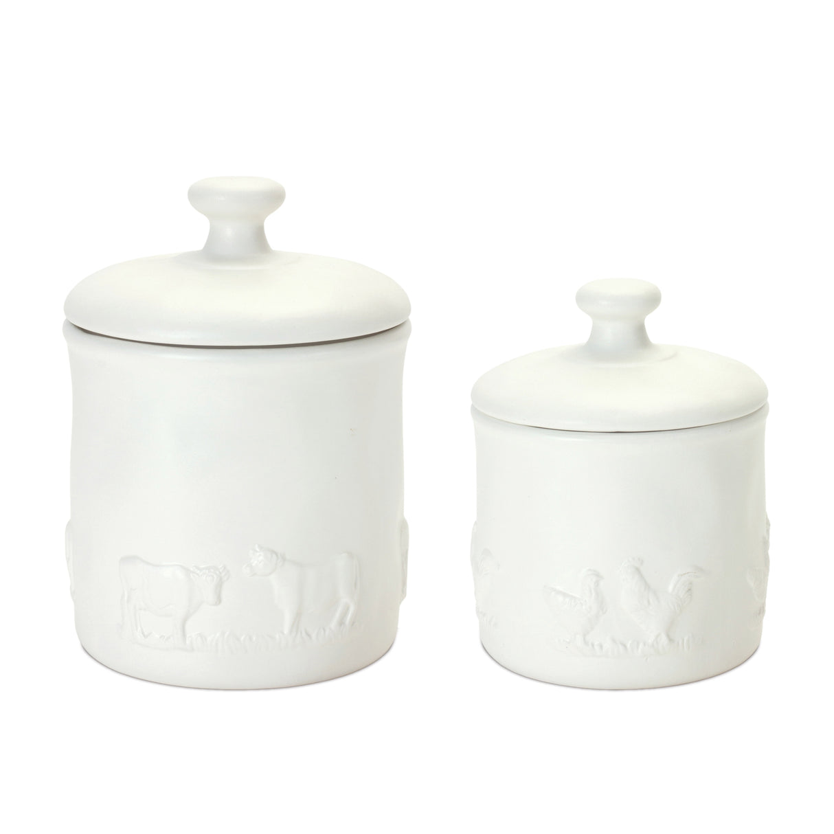 Ceramic-Farm-Animal-Canister-(Set-of-2)-Kitchen-Organizers