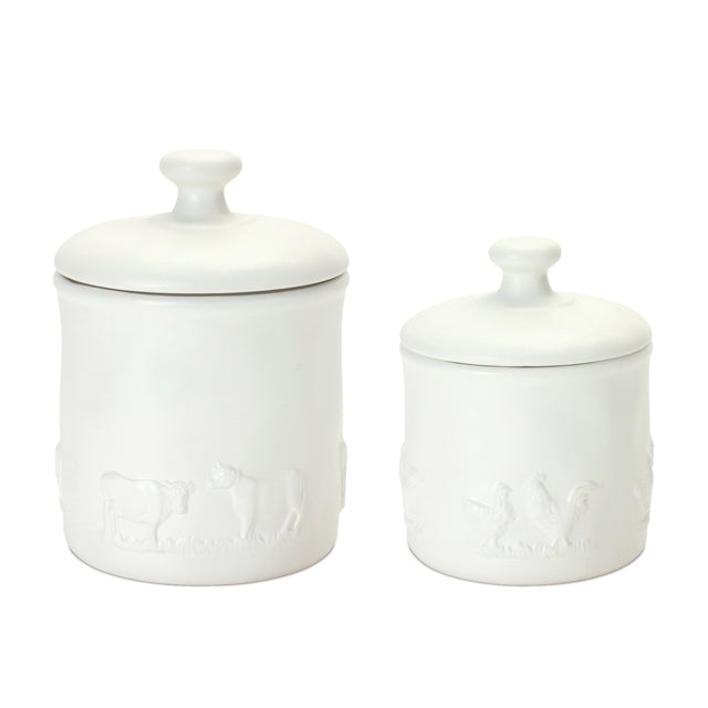 Ceramic-Farm-Animal-Canister-(Set-of-2)-Kitchen-Organizers