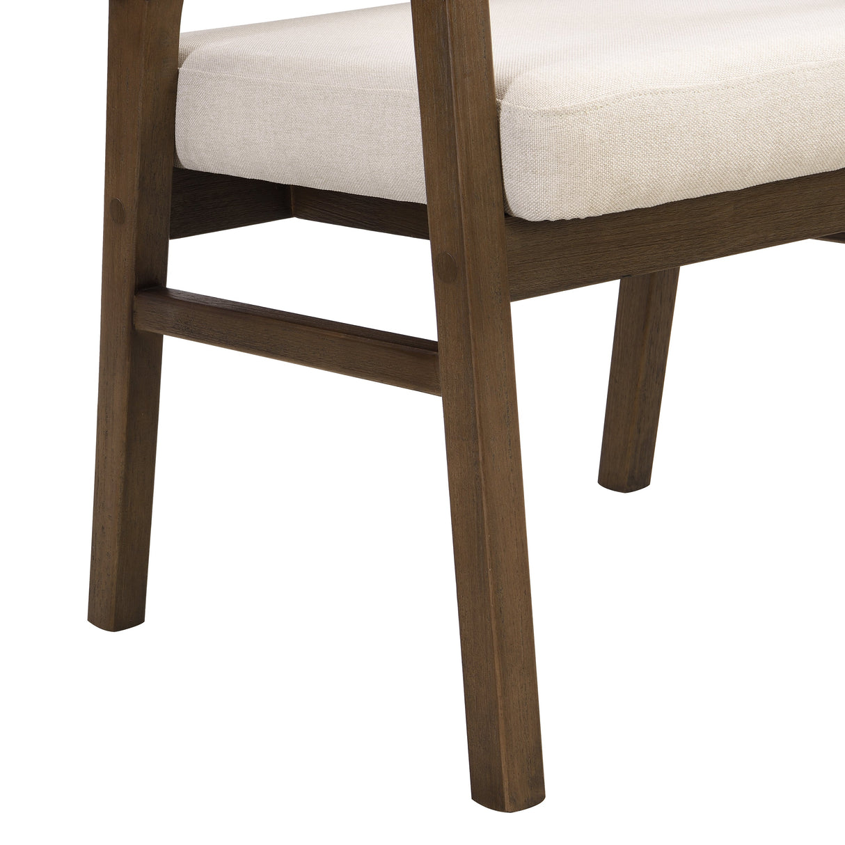 Wooden Frame Dining Chair with Rattan Back, Set of 2