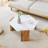31-Inch Modern-Style Hexagonal Coffee Table