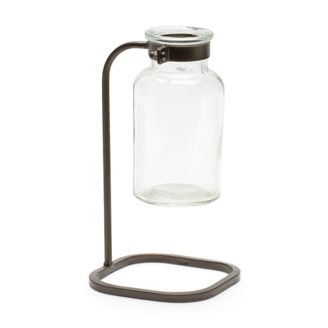 Bottle-Vase-in-Iron-Stand-(Set-of-4)-Vases