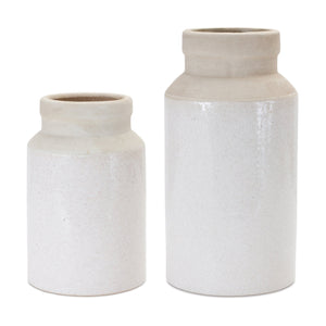 Two-tone-stoneware-vase-(set-of-2)-Vases