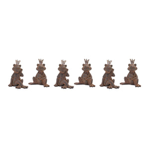 Royal Sitting Frog Figurine (Set of 6)