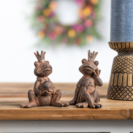 Royal sitting frog figurine (set of 6)