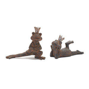 Royal-lounging-frog-figurine-(set-of-6)-Figurines