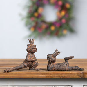 Royal lounging frog figurine (set of 6)