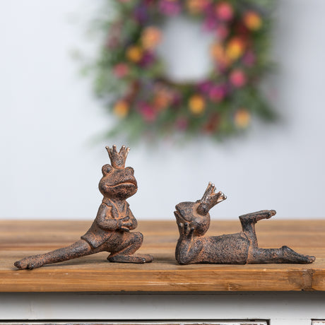 Royal lounging frog figurine (set of 6)