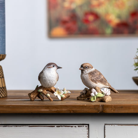Bird on branch figurine (set of 6)