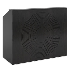 Modern Reception Desk, Front Desk Table With Cable Grommet & Privacy Panels