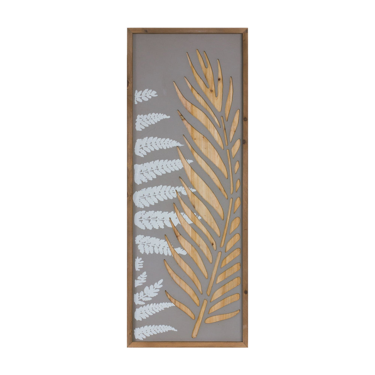Wood Framed Fern Panel Wall Art (Set of 2)