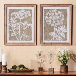 Framed Queen Anne's Lace and Fern Wall Art (Set of 2)