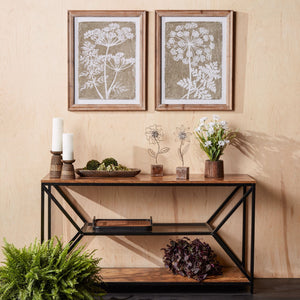 Framed Queen Anne's Lace and Fern Wall Art (Set of 2)