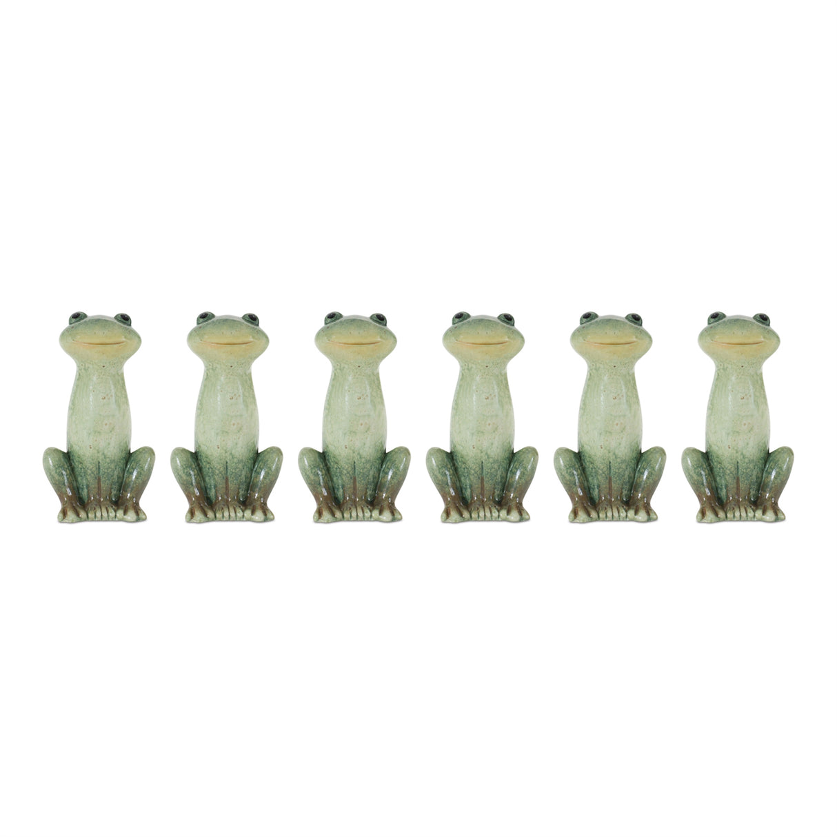 Garden frog figurine (set of 6)