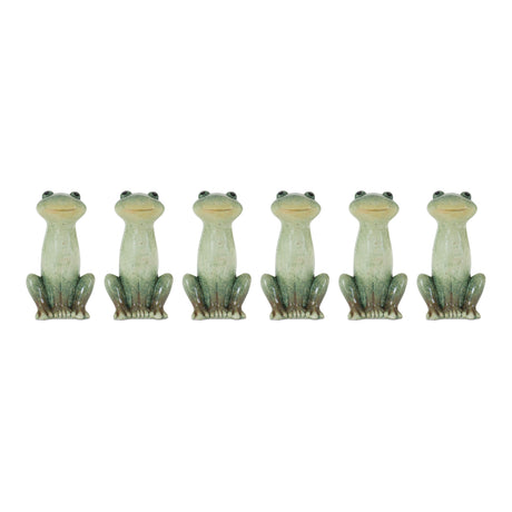 Garden frog figurine (set of 6)