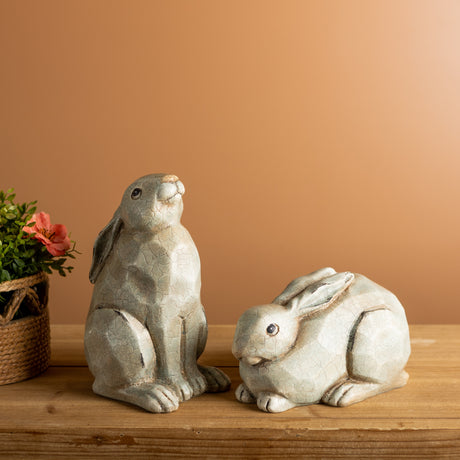 Bunny rabbit figurine (set of 2)