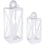 Curved metal lantern (set of 2)