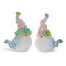 Succulent bird gnome figurine (set of 2)