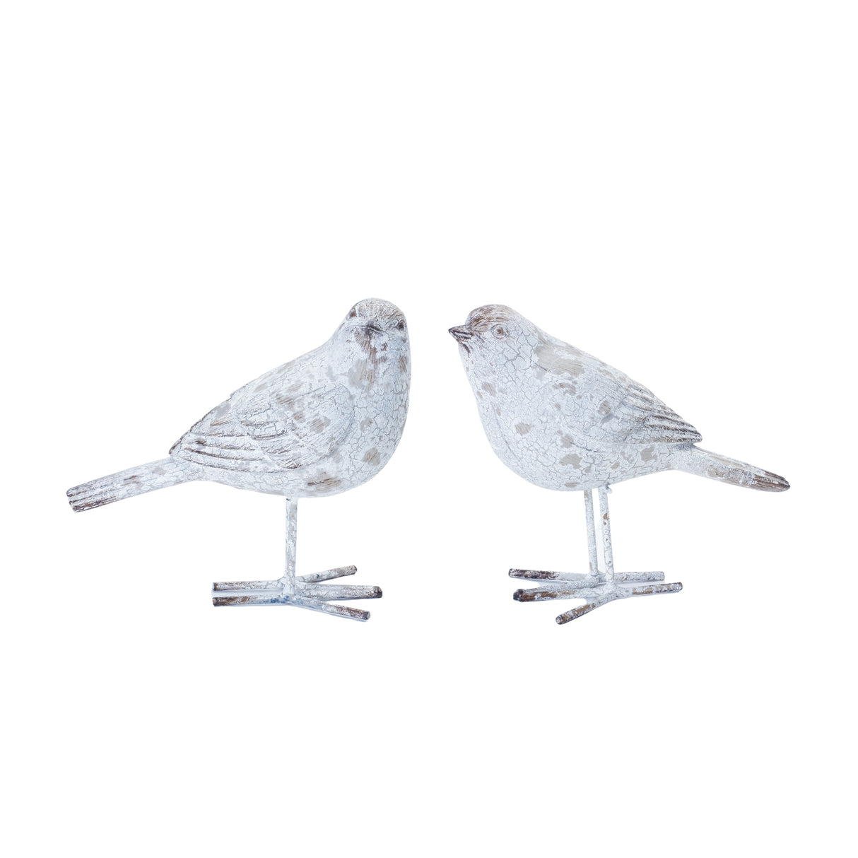Weathered bird figurine (set of 4)
