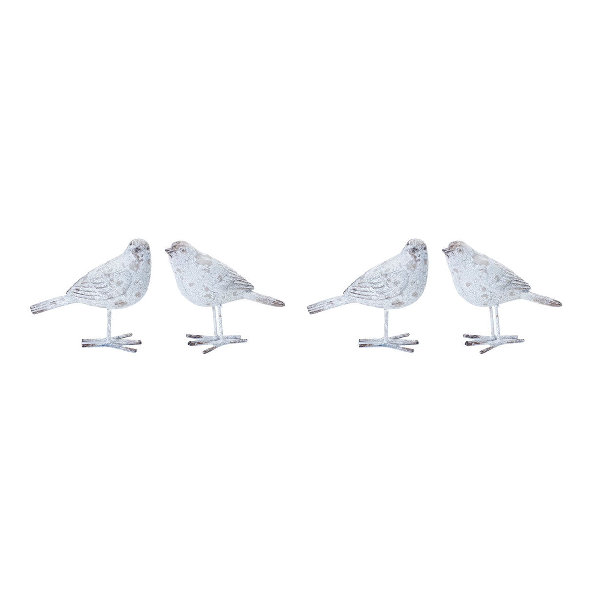 Weathered bird figurine (set of 4)