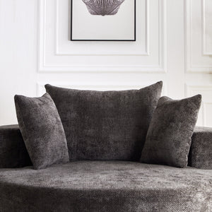 55''L Chenille Foam Single Swivel Chair
