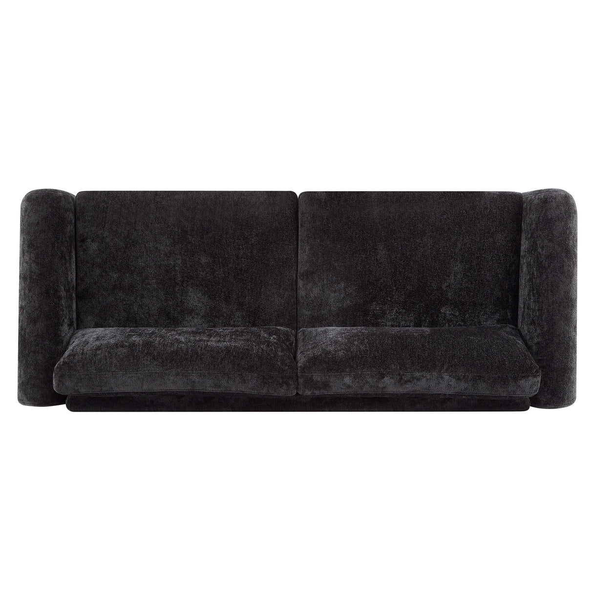 89"L Sofa with Chenille Fabric and Wooden Legs