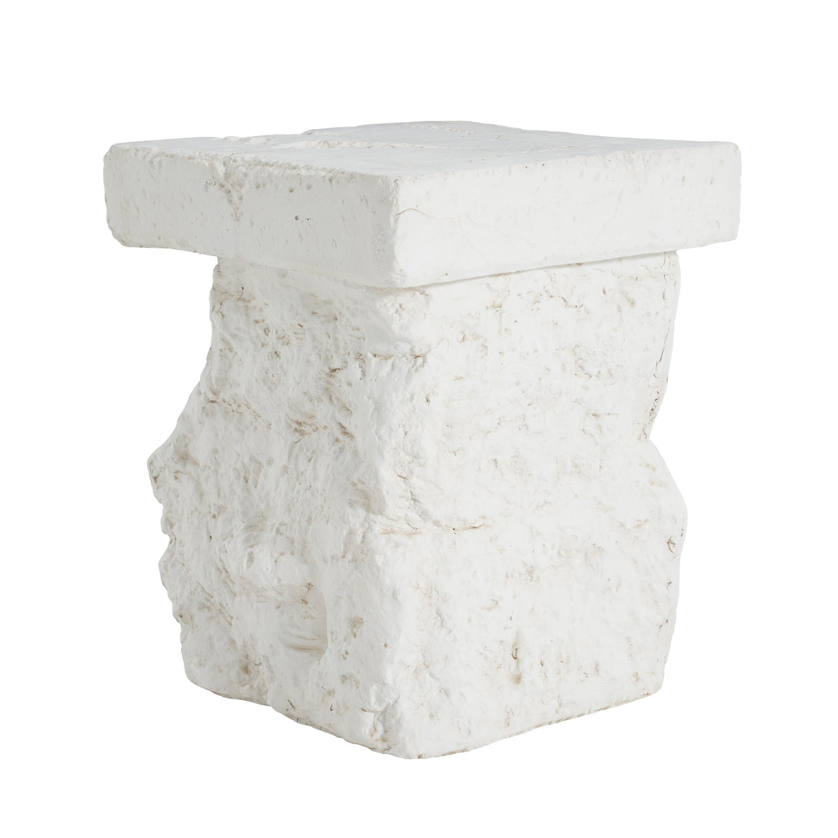 Talia Outdoor Patio Modern Artistry MGO Side Table, White