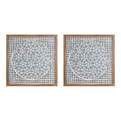 Framed Paper Mache Wall Art 19.5"SQ