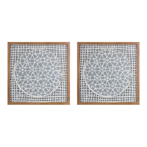 Framed Paper Mache Wall Art (Set of 2)