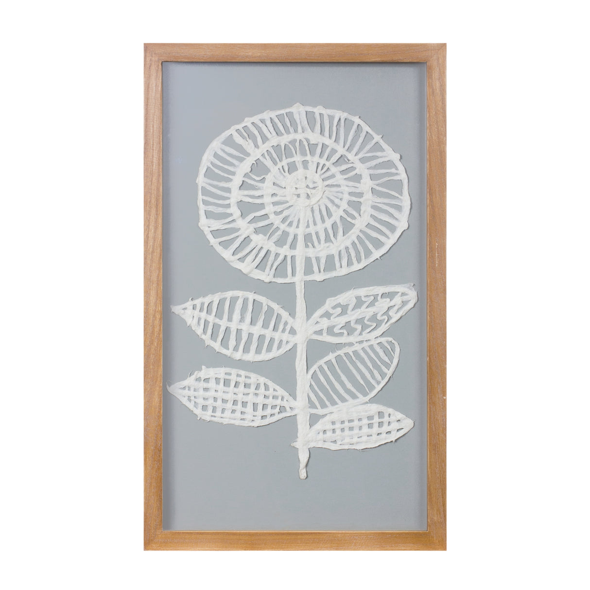 Framed-paper-mache-flower-wall-art-(set-of-2)-Wall-Art