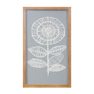 Framed-paper-mache-flower-wall-art-(set-of-2)-Wall-Art