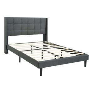 Modern Queen Size Upholstered Platform Bed Frame