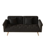 Luxurious Sofa Bed With Nail Head Trim And Matching Pillow