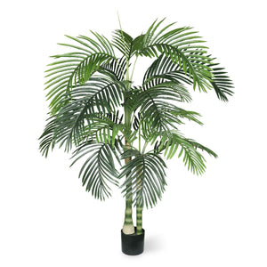 6Ft Golden Cane Artificial Palm Tree With Plastic Pot