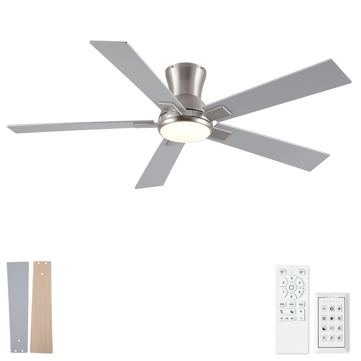 Reversible Quiet Motor Ceiling Fan Light With ABS Blades