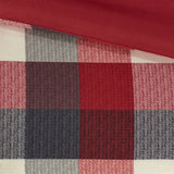7 Piece Herringbone Comforter Set Red Queen