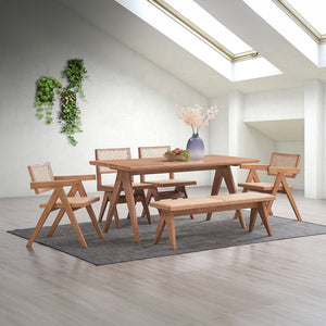 Velentina - Arm Chair (Set of 2) - Rattan & Natural