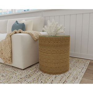 Burma - Round Side Table - Light Brown