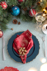 8 pack plastic charger plate, d13" blue