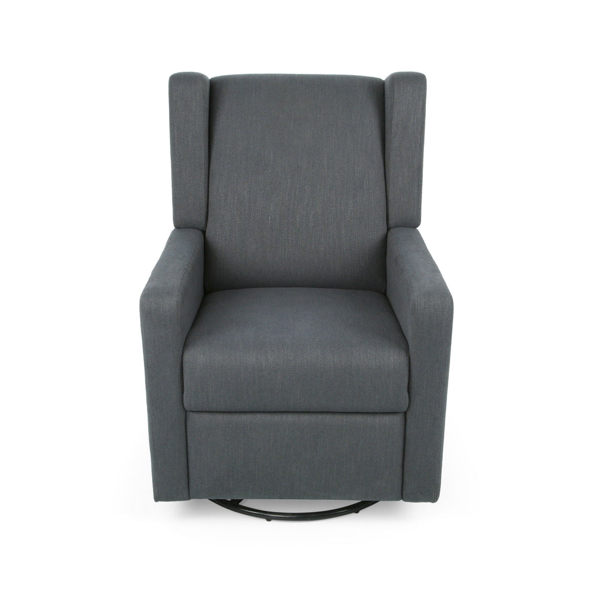 Landau Contemporary Fabric Upholstered Swivel Recliner