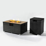 32" Propane Gas Fire Pit Table with Propane Tank Cover