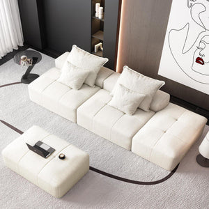 Modern Oversized Modular Sectional Sofa with Pillows - Multiple Colors