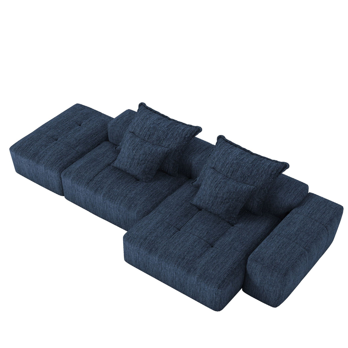 Modern Oversized Modular Sectional Sofa with Pillows - Multiple Colors