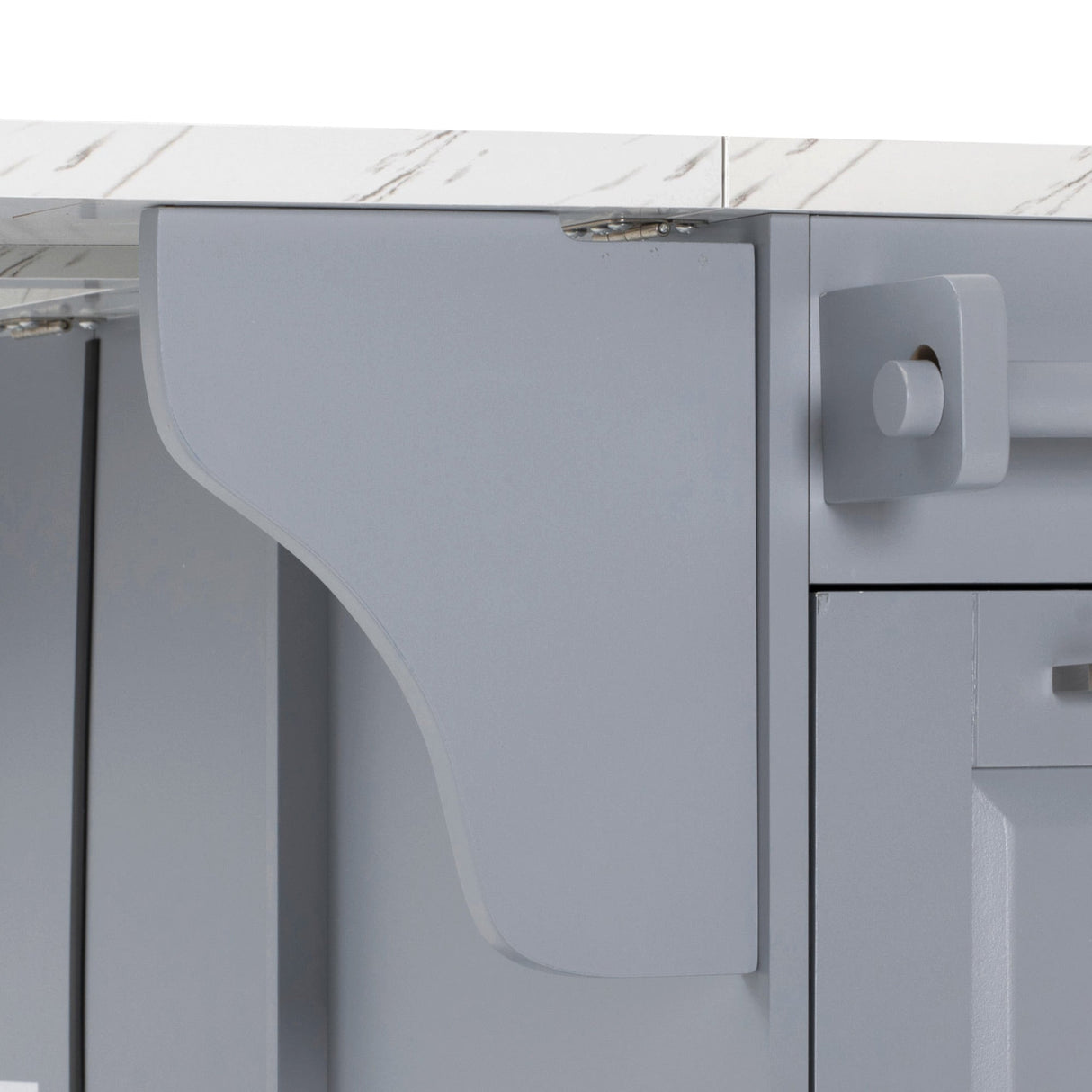 K&K Kitchen Island with Storage Tilt Trash Can Cabinet
