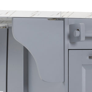 K&K Kitchen Island with Storage Tilt Trash Can Cabinet