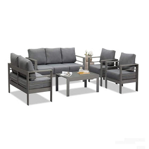 All-Weather Patio Sofa With Cushions, 3 Seat Outdoor Couch