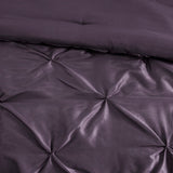 7 Piece Tufted Comforter Set Plum Full