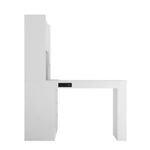 L Shaped Desk with Charger and Drawers