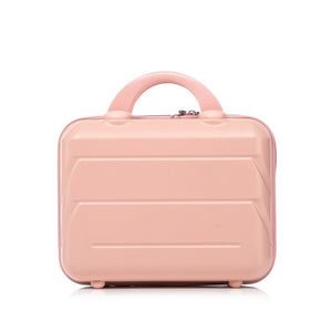 ABS 2-Piece Luggage Set with Spinner Wheels and Combination Lock - Pink